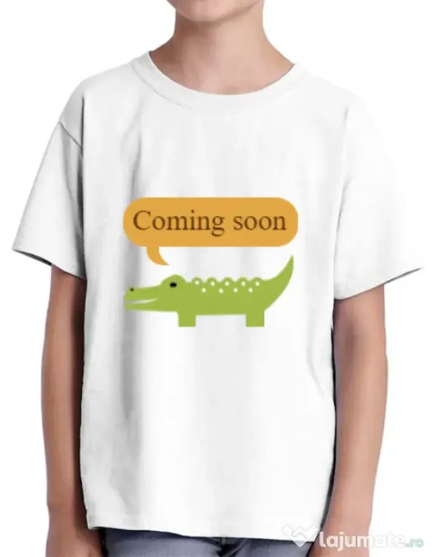 Tricou ADLER copil Coming soon Alb