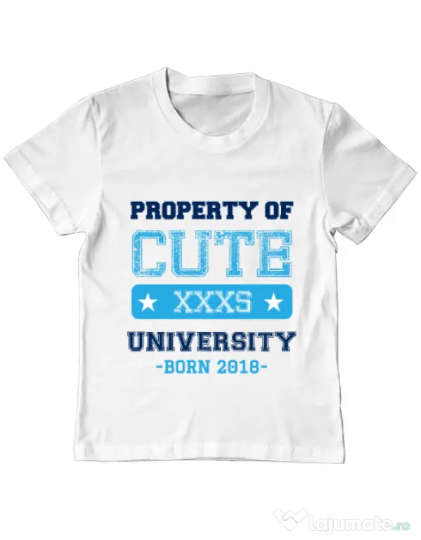 Tricou ADLER copil Cute university Alb