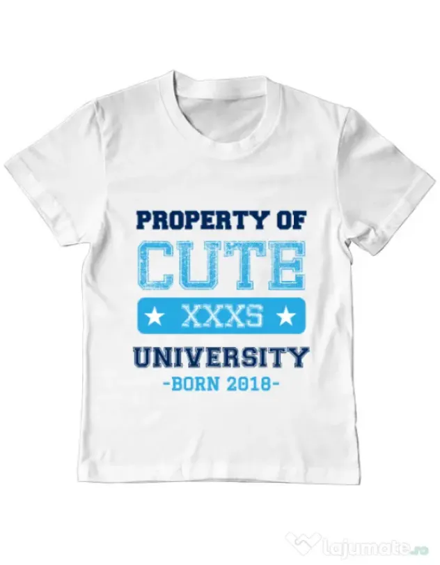 Tricou ADLER copil Cute university Alb