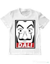 Tricou ADLER copil Dali mask Alb