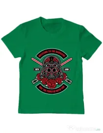 Tricou ADLER copil Darth Vader Sugar Skull Verde mediu