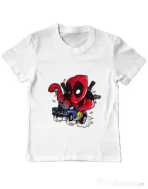 Tricou ADLER copil Deadrace Alb