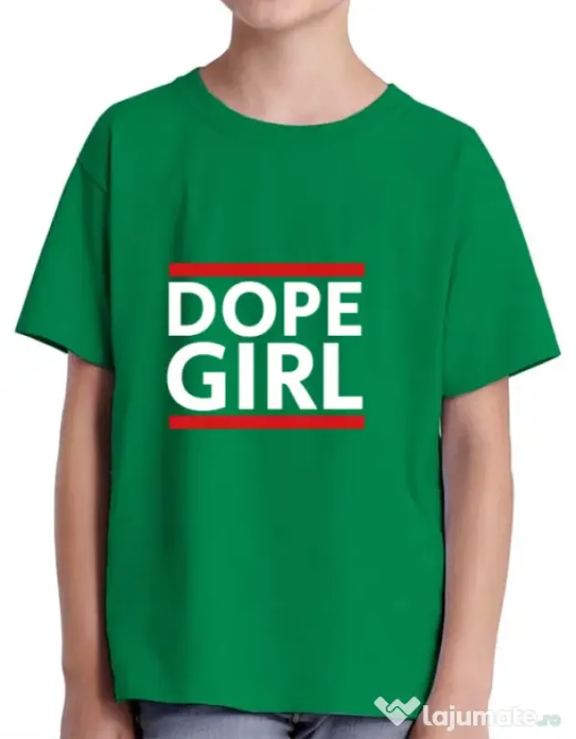 Tricou ADLER copil Dope girl Verde mediu