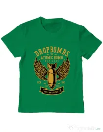 Tricou ADLER copil Dropbombs Verde mediu