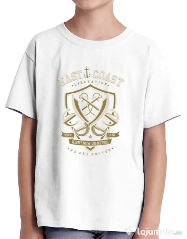 Tricou ADLER copil East Coast Alb