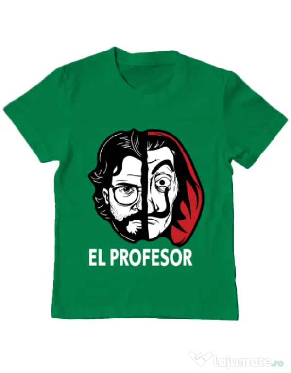 Tricou ADLER copil El profesor Verde mediu