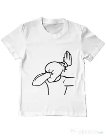 Tricou ADLER copil Extreme facepalm Alb