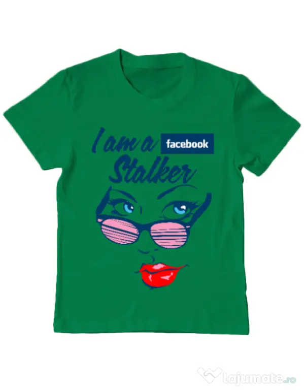 Tricou ADLER copil Facebook stalker Verde mediu