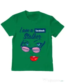 Tricou ADLER copil Facebook stalker Verde mediu