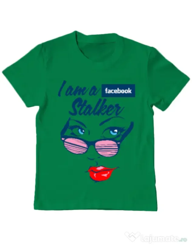 Tricou ADLER copil Facebook stalker Verde mediu