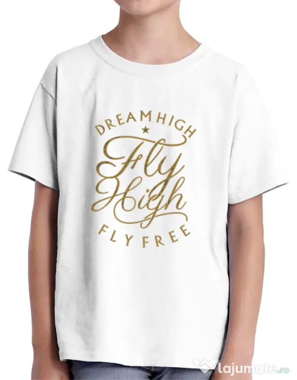 Tricou ADLER copil Fly High Alb