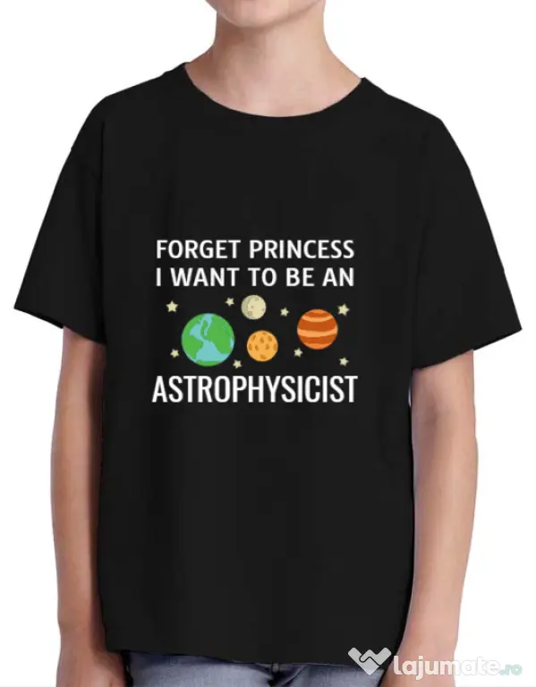 Tricou ADLER copil Forget Princess Negru