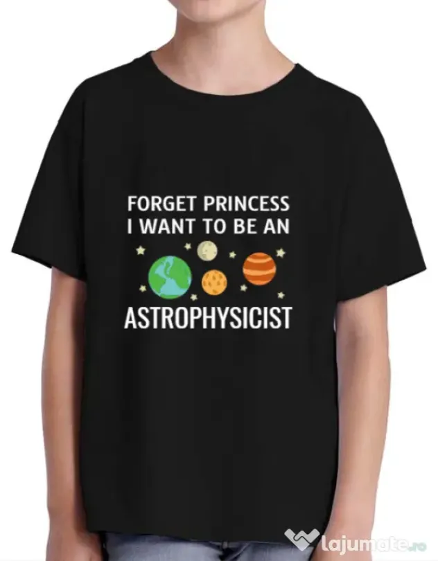 Tricou ADLER copil Forget Princess Negru