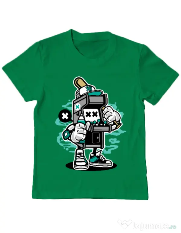 Tricou ADLER copil Game On 2 Verde mediu