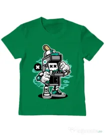 Tricou ADLER copil Game On 2 Verde mediu