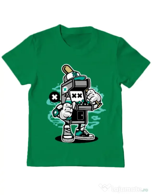 Tricou ADLER copil Game On 2 Verde mediu
