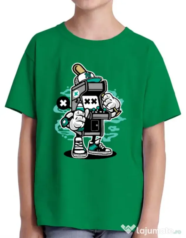 Tricou ADLER copil Game On 2 Verde mediu