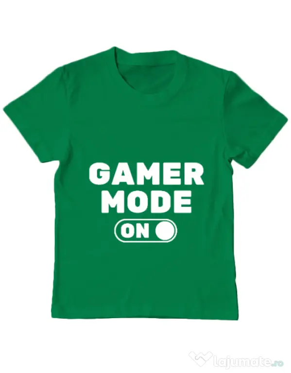 Tricou ADLER copil Gamer mode on Verde mediu