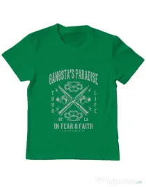 Tricou ADLER copil Gangstas Paradise Verde mediu