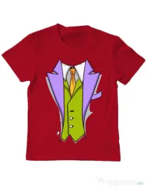 Tricou ADLER copil Gentleman suit Rosu