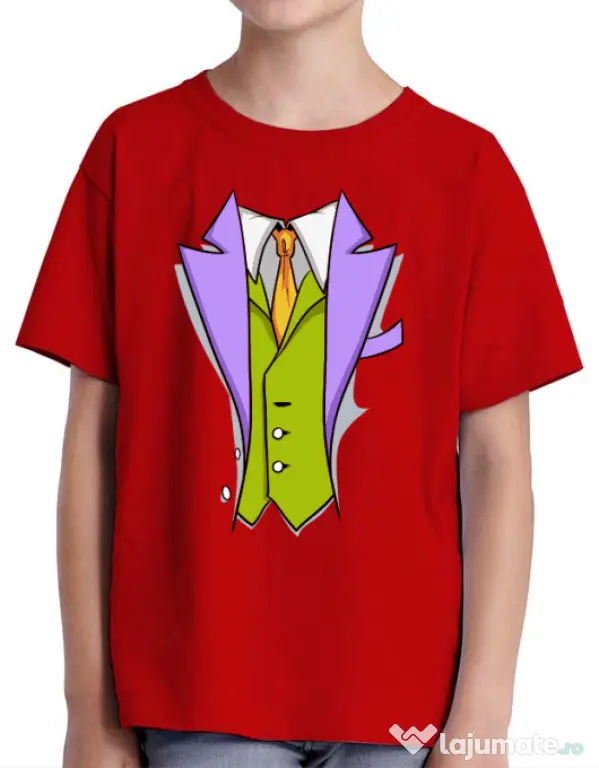Tricou ADLER copil Gentleman suit Rosu