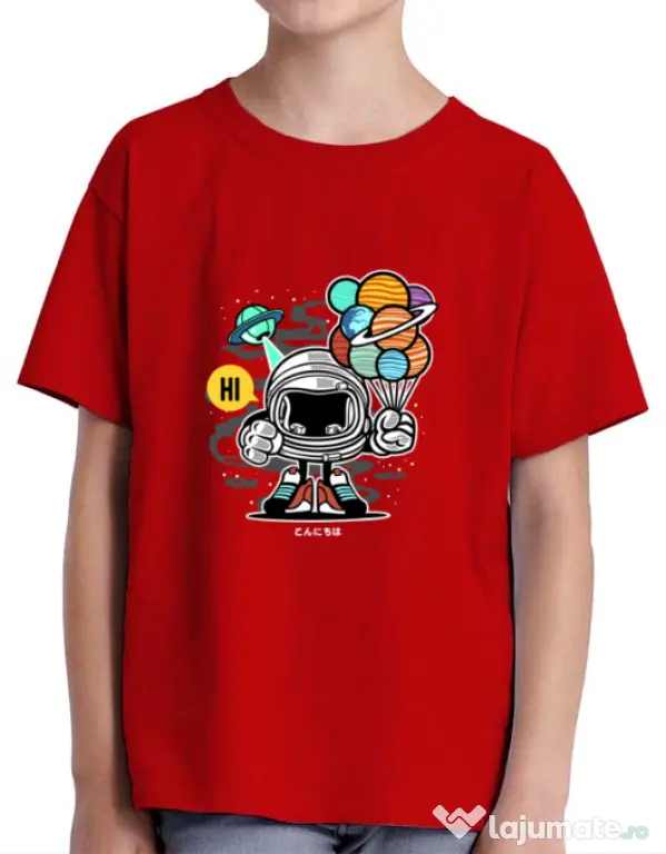 Tricou ADLER copil Gift From Outer Space Rosu
