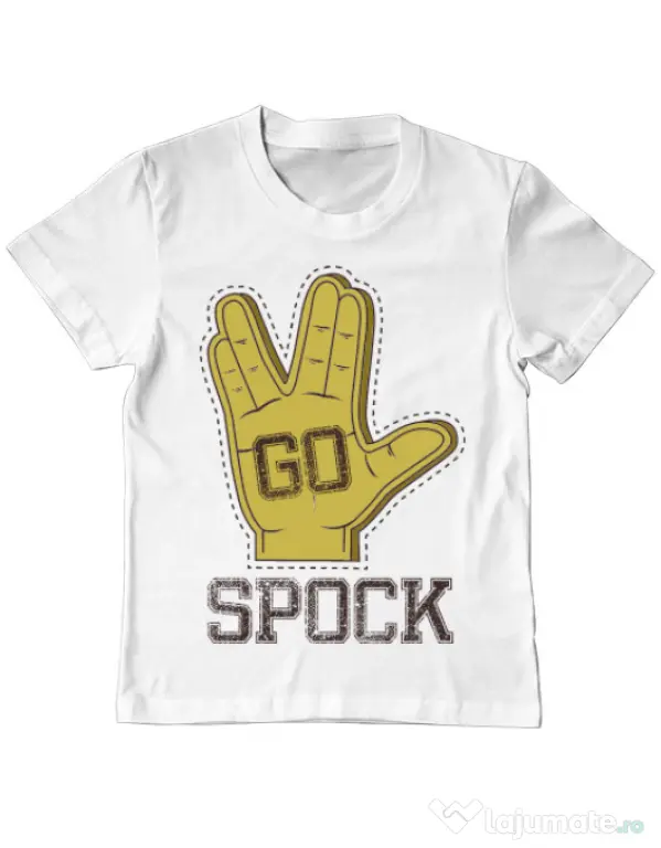 Tricou ADLER copil Go spock Alb