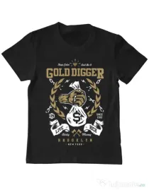 Tricou ADLER copil Gold Digger Negru