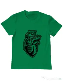 Tricou ADLER copil Grenade Heart Verde mediu