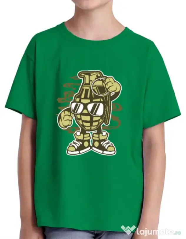 Tricou ADLER copil Grenade Verde mediu