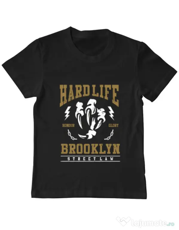 Tricou ADLER copil Hard Life Negru