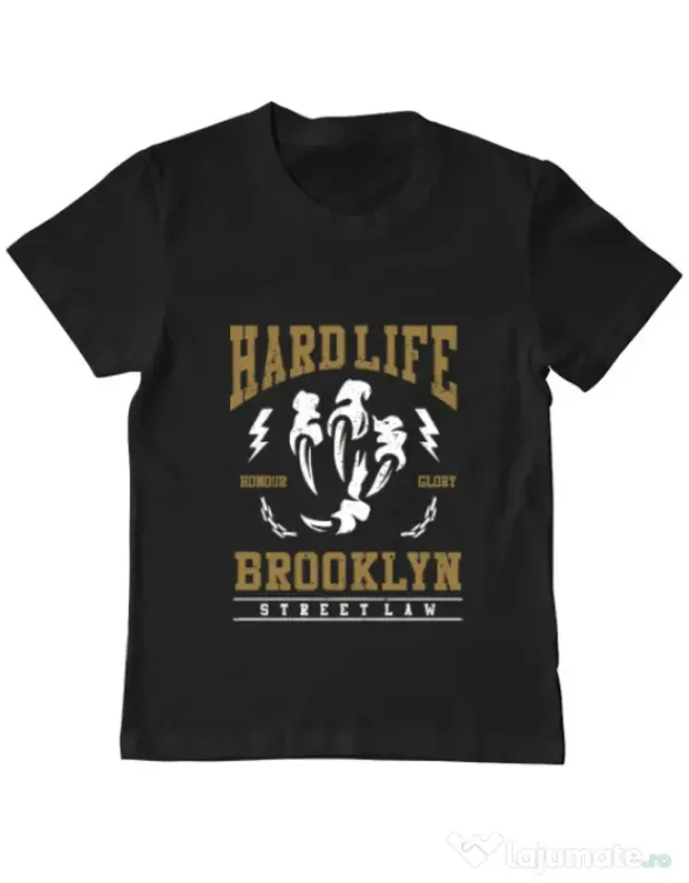 Tricou ADLER copil Hard Life Negru