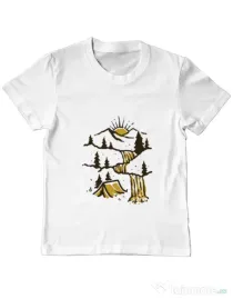 Tricou ADLER copil Hidden Paradise Alb