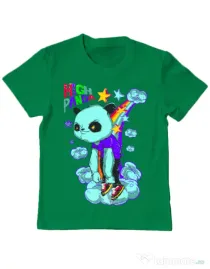 Tricou ADLER copil High panda Verde mediu