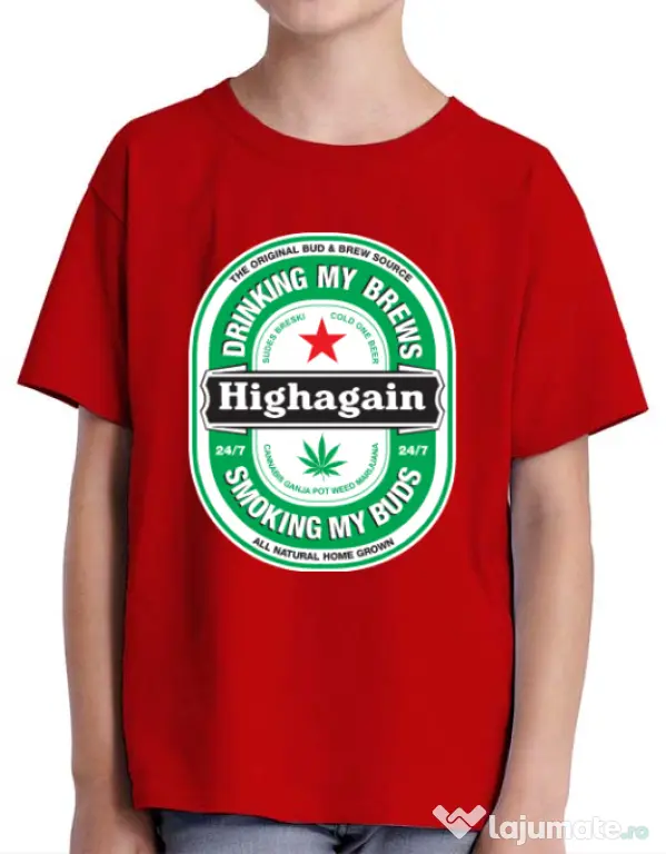 Tricou ADLER copil Highagain Rosu