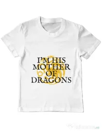 Tricou ADLER copil His mother of dragons Alb
