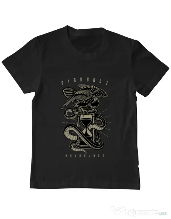 Tricou ADLER copil Hourglass Negru