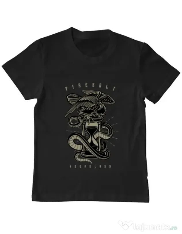 Tricou ADLER copil Hourglass Negru