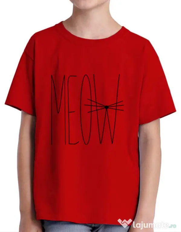 Tricou ADLER copil I am a cat Rosu