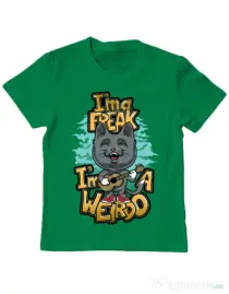 Tricou ADLER copil I am a freak Verde mediu