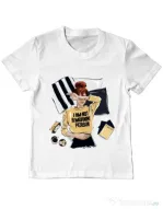 Tricou ADLER copil I am not a morning person Alb
