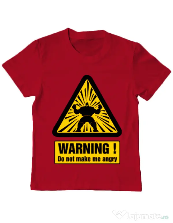 Tricou ADLER copil I become angry Rosu