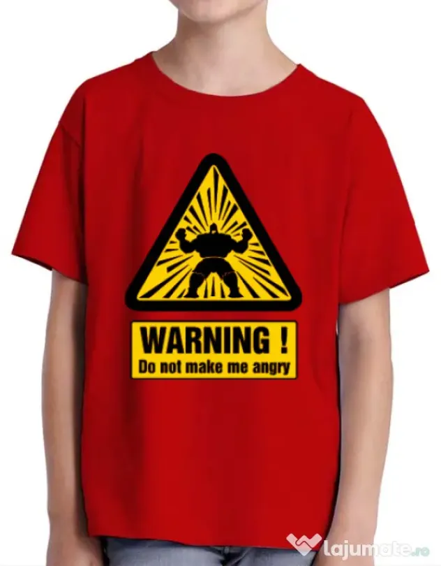 Tricou ADLER copil I become angry Rosu