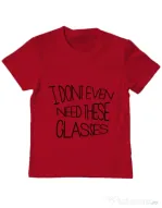 Tricou ADLER copil I dont need glasses Rosu