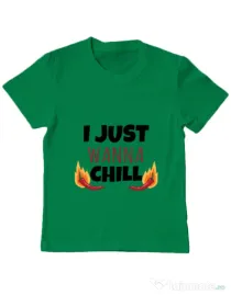 Tricou ADLER copil I just wanna chill Verde mediu