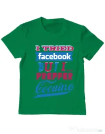 Tricou ADLER copil I tried Bacebook Verde mediu