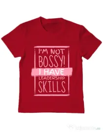 Tricou ADLER copil I’m not bossy Rosu