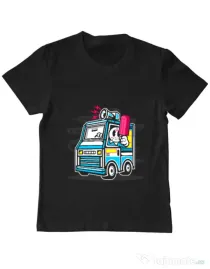 Tricou ADLER copil Ice Cream Truck Negru
