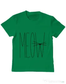 Tricou ADLER copil I'm a cat Verde mediu