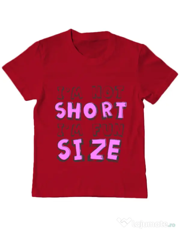 Tricou ADLER copil I'm not short Rosu